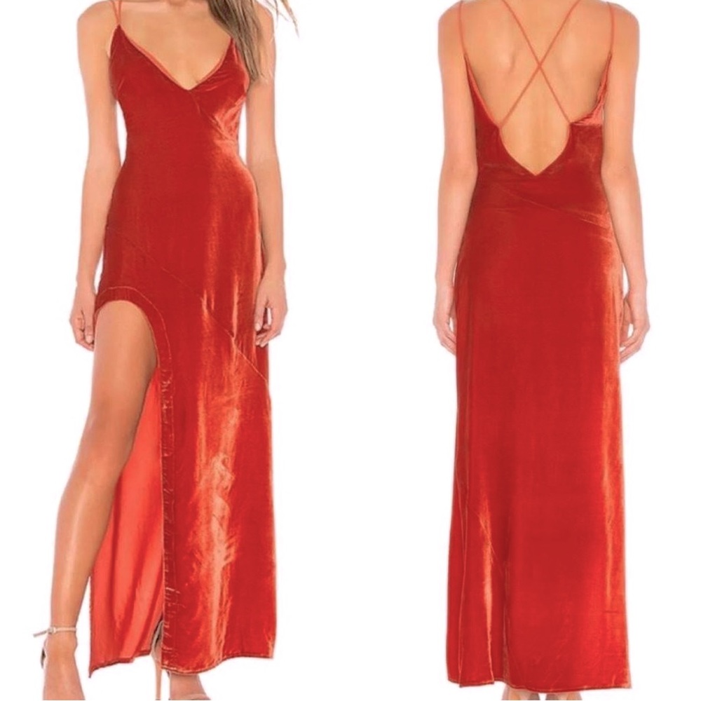 For Love and Lemons Nadine Velvet Maxi